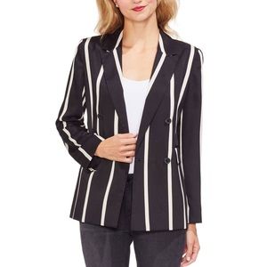 Vince Camuto/ Dramatic Stripe Double Breasted Blazer Jacket